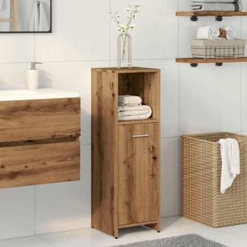  Bathroom Cabinet Artisan Oak 30x30x95 cm Engineered Wood