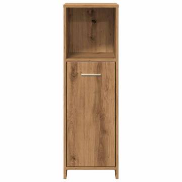  Bathroom Cabinet Artisan Oak 30x30x95 cm Engineered Wood