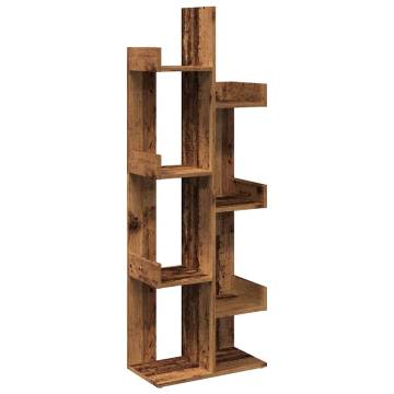  Book Cabinet Old Wood 48x25.5x140 cm Engineered Wood