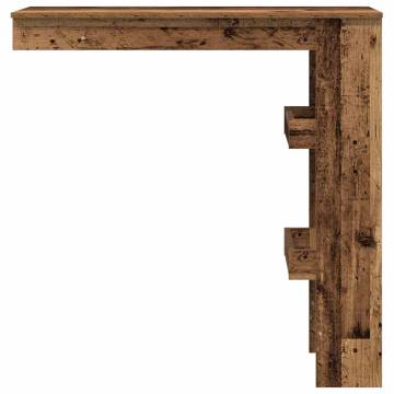  Wall Bar Table Old Wood 102x45x103.5 cm Engineered Wood