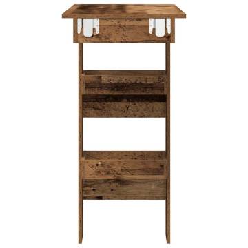  Wall Bar Table Old Wood 102x45x103.5 cm Engineered Wood