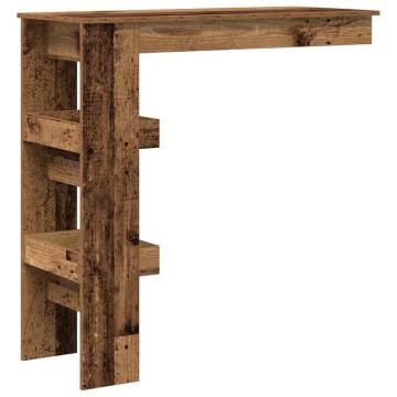  Wall Bar Table Old Wood 102x45x103.5 cm Engineered Wood