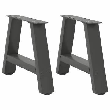  Coffee Table Legs A-Shaped 2 pcs Anthracite 40x(30-31) cm Steel