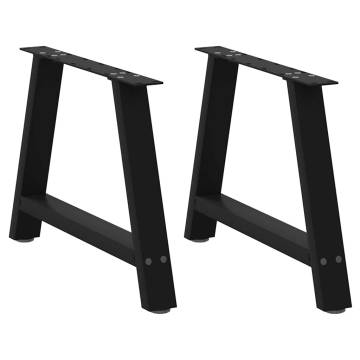  Coffee Table Legs A-Shaped 2 pcs Black 70x(42-43) cm Steel