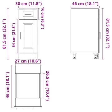  Kitchen Base Cabinet Porto High Gloss White Engineered Wood