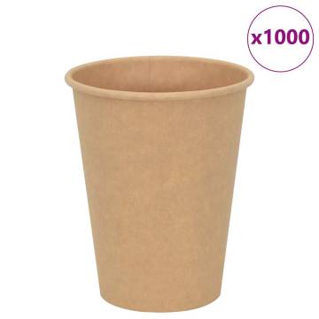  Paper Coffee Cups 1000 pcs 12oz 300ml Brown