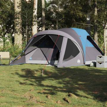  Family Tent Tunnel 6-Person Blue Waterproof