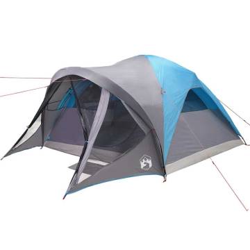  Family Tent Tunnel 6-Person Blue Waterproof