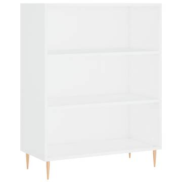 Bookcase White 69.5x32.5x90 cm Engineered Wood