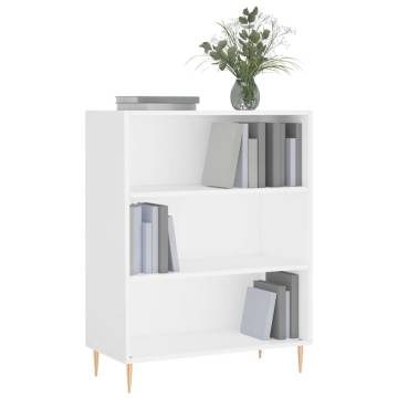 Bookcase White 69.5x32.5x90 cm Engineered Wood