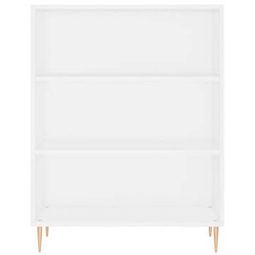 Bookcase White 69.5x32.5x90 cm Engineered Wood