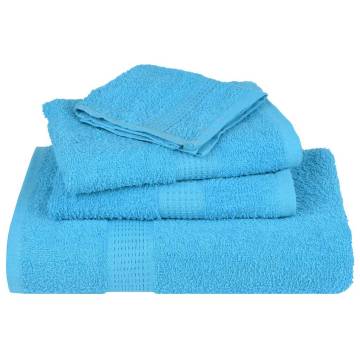  8 Piece Towel Set Turquoise 360 gsm 100% Cotton