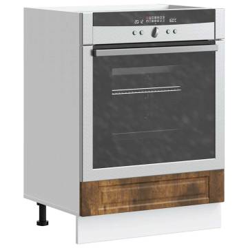  Oven Cabinet Porto Smoked Oak Engineered Wood