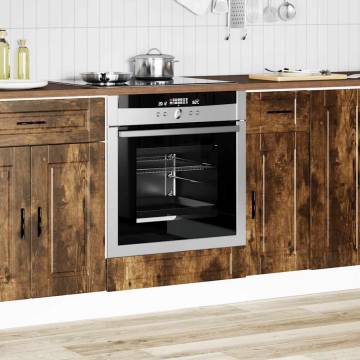  Oven Cabinet Porto Smoked Oak Engineered Wood