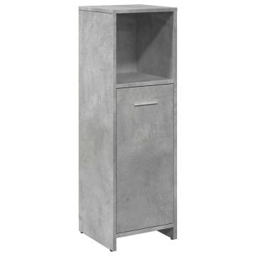  Bathroom Cabinet Concrete Grey 30x30x95 cm Engineered Wood