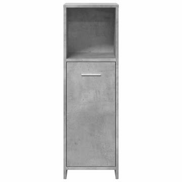  Bathroom Cabinet Concrete Grey 30x30x95 cm Engineered Wood