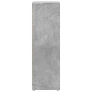  Bathroom Cabinet Concrete Grey 30x30x95 cm Engineered Wood