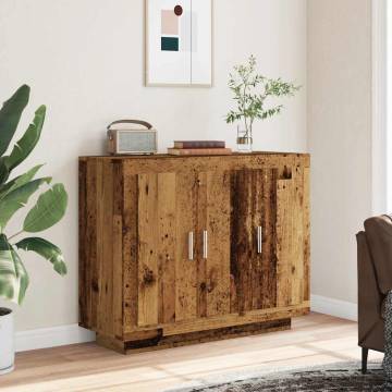  Sideboard Old Wood 92x35x75 cm Engineered Wood