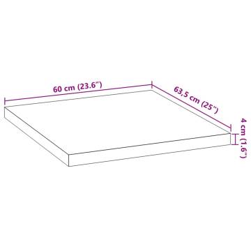  Kitchen Worktop 60x63.5x4 cm Solid Wood Oak Rectangular