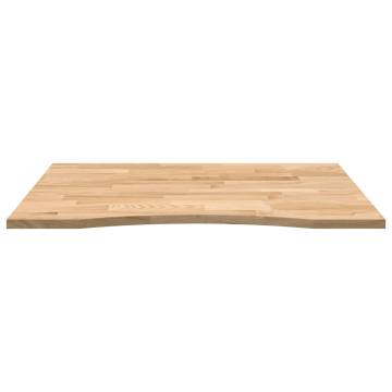  Desk Top Untreated 100x80x2.5 cm Solid Wood Oak Rectangular