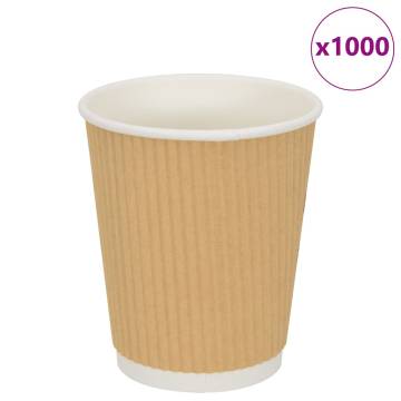  Paper Coffee Cups 500 pcs 8oz 200ml Brown