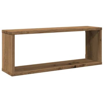  Wall Cube Shelves 2 pcs Artisan Oak 60x15x23 cm Engineered Wood