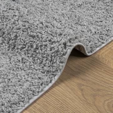 Shaggy Rug PAMPLONA High Pile Modern Grey 80x150 cm