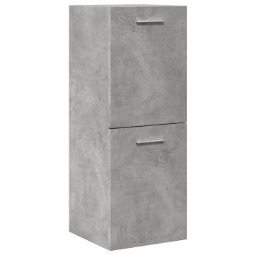  Bathroom Hanging Cabinet Concrete Grey 30x30x80 cm Engineered Wood