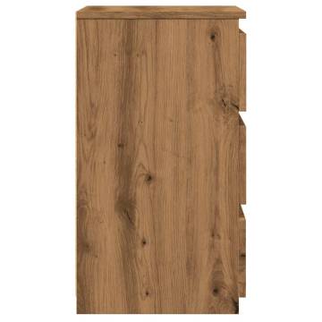  Bedside Cabinet Artisan Oak 40x35x62.5 cm Engineered Wood