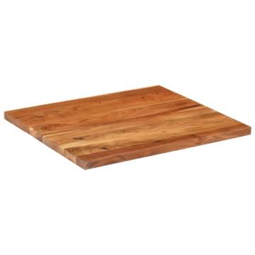  Table Top 100x80x3.8 cm Rectangular Solid Wood Acacia