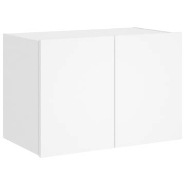 TV Wall Cabinet with LED Lights White 60x35x41 cm