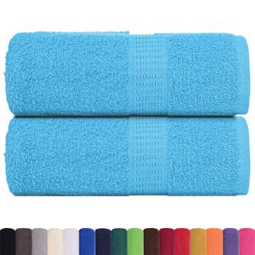  Soap Towels 2 pcs Turquoise 30x30 cm 360 gsm 100% Cotton