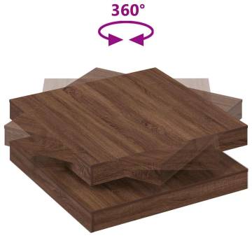  Coffee Table 360-Degree Rotatable Brown Oak 90x90x34.5 cm