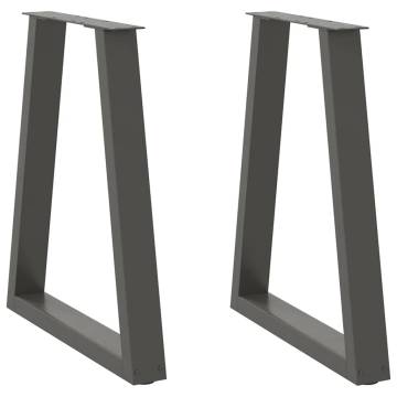  Coffee Table Legs V-Shape 2 pcs Anthracite 50x(72-73) cm Steel