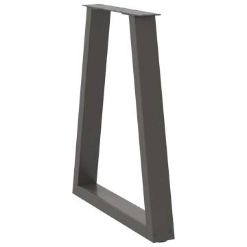  Coffee Table Legs V-Shape 2 pcs Anthracite 50x(72-73) cm Steel