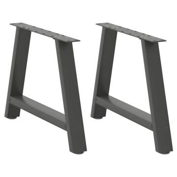  Coffee Table Legs A-Shaped 2 pcs Anthracite 60x(42-43) cm Steel