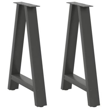  Coffee Table Legs A-Shaped 2 pcs Anthracite 50x(72-73) cm Steel