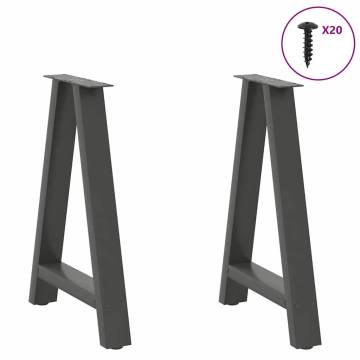  Coffee Table Legs A-Shaped 2 pcs Anthracite 50x(72-73) cm Steel