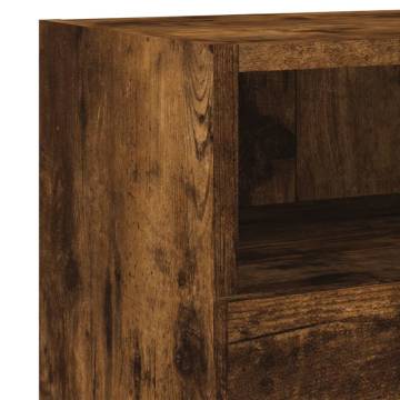 TV Wall Cabinets 2 pcs Smoked Oak 60x30x30 cm Engineered Wood