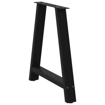  Coffee Table Legs A-Shaped 2 pcs Black 70x(72-73) cm Steel