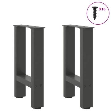  Coffee Table Legs Anthracite 2 pcs 28x(42-43) cm Steel