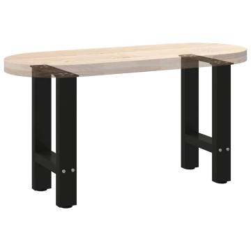  Coffee Table Legs Black 2 pcs 38x(42-43) cm Steel