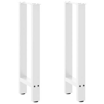  Coffee Table Legs White 2 pcs 38x(72-73) cm Steel