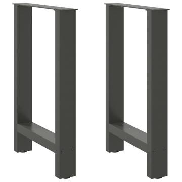  Coffee Table Legs Anthracite 2 pcs 60x(72-73) cm Steel