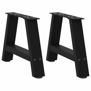  Coffee Table Legs A-Shaped 2 pcs Black 30x(30-31) cm Steel