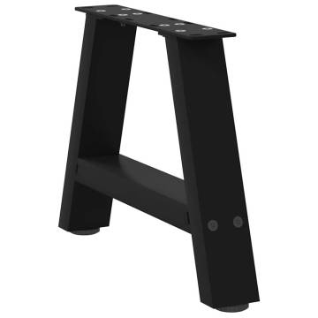  Coffee Table Legs A-Shaped 2 pcs Black 30x(30-31) cm Steel