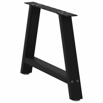  Coffee Table Legs A-Shaped 2 pcs Black 60x(42-43) cm Steel