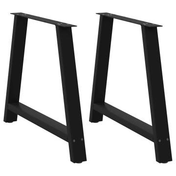  Coffee Table Legs A-Shaped 2 pcs Black 90x(72-73) cm Steel