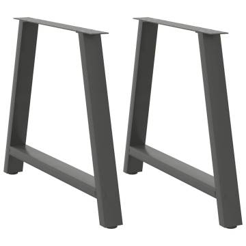  Coffee Table Legs A-Shaped 2 pcs Anthracite 90x(72-73) cm Steel