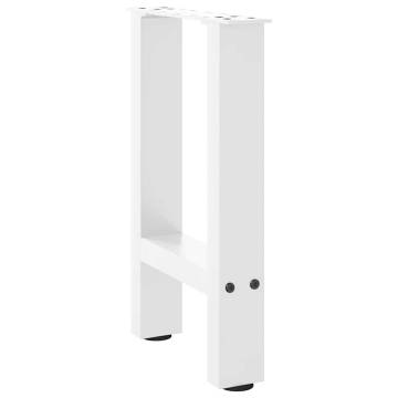  Coffee Table Legs White 2 pcs 28x(42-43) cm Steel